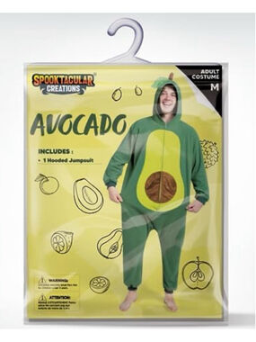 Spooktacular Creations Unisex Adult Avocado Pajama Plush Costume - NEW
